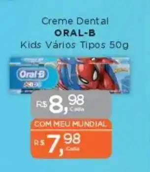 Supermercados Mundial Creme Dental ORAL-B Kids Vários Tipos oferta