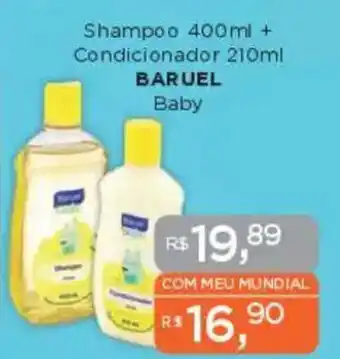 Supermercados Mundial Shampoo  + Condicionador BARUEL Baby oferta