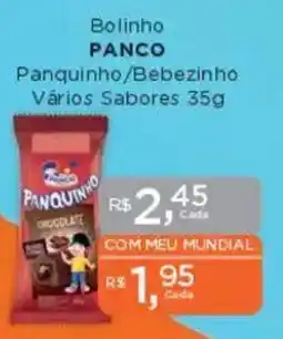 Supermercados Mundial Bolinho PANCO Panquinho/Bebezinho Vários Sabores oferta