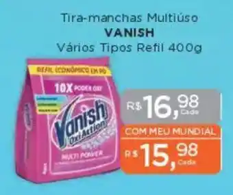 Supermercados Mundial Tira-manchas Multiuso VANISH Vários Tipos Refil oferta