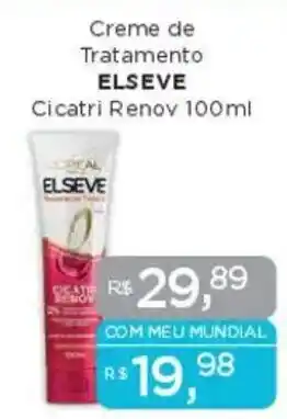 Supermercados Mundial Creme de Tratamento ELSEVE Cicatri Renov oferta