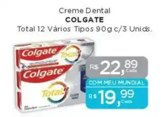 Supermercados Mundial Creme Dental COLGATE Total 12 Vários Tipos oferta