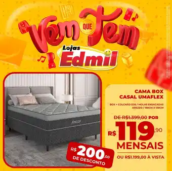 Edmil Cama box casal umaflex oferta