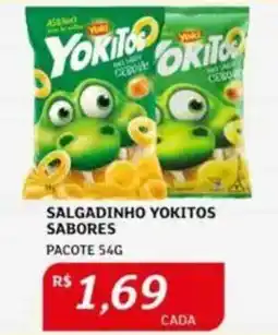 Assaí Atacadista Salgadinho yokitos sabores pacote oferta