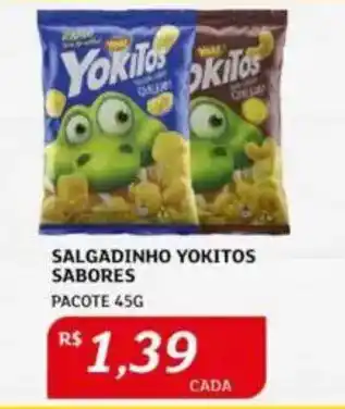 Assaí Atacadista Salgadinho yokitos sabores pacote oferta