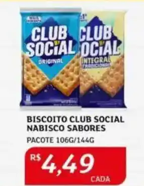 Assaí Atacadista Biscoito club social nabisco sabores oferta