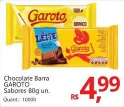 Supermercados Koch Chocolate Barra GAROTO Sabores oferta