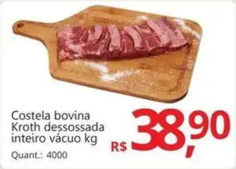 Supermercados Koch Costela bovina Kroth dessossada inteiro vácuo oferta