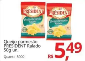 Supermercados Koch Queijo parmesão PRESIDENT Ralado oferta