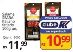 Supermercados Koch Salame SEARA Italiano fatiado oferta