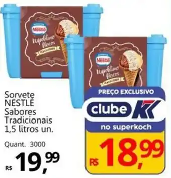 Supermercados Koch Sorvete NESTLÉ Sabores Tradicionais oferta