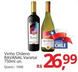 Supermercados Koch Vinho Chileno RAVANAL Varietal oferta