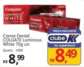 Supermercados Koch Creme Dental COLGATE Luminous White oferta