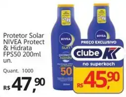 Supermercados Koch Protetor Solar NIVEA Protect & Hidrata FPS50 oferta