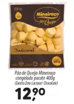 Asun Pão de Queijo Mineiraço congelado pacote oferta