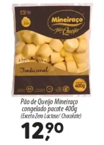 Asun Pão de Queijo Mineiraço congelado pacote oferta