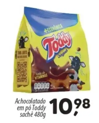 Asun Achocolatado em pó Toddy sachê oferta