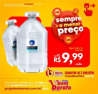 Supermercado Bem Barato Água Public Sem Gás oferta