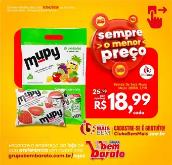 Supermercado Bem Barato Bebida De Soja Mupy Misto oferta