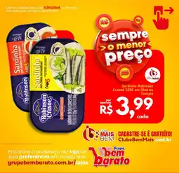 Supermercado Bem Barato Sardinha Robinson Crusoé em Óleo ou Tomate oferta