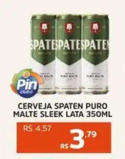 Pinheiro Supermercado Cerveja spaten puro malte sleek lata oferta