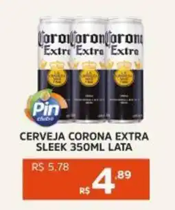 Pinheiro Supermercado Cerveja corona extra sleek lata oferta