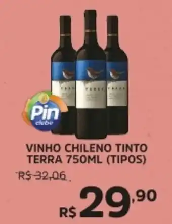 Pinheiro Supermercado Vinho chileno tinto terra (tipos) oferta