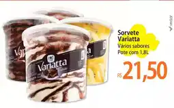 Atacadão Sorvete Variatta Vários sabores Pote oferta