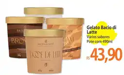 Atacadão Gelato Bacio di Latte oferta