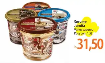 Atacadão Sorvete Jundiá Vários sabores Pote oferta