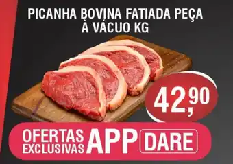 Supermercados Varandas Picanha bovina fatiada peça à vácuo oferta