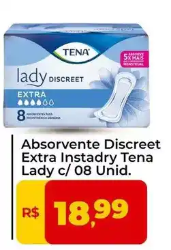 Tonin Superatacado Tena - absorvente discreet extra instadry lady oferta