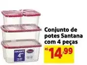 Mercado Extra De - conjunto de potes oferta