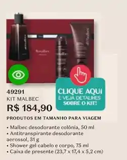 O Boticário Malbec - kit oferta