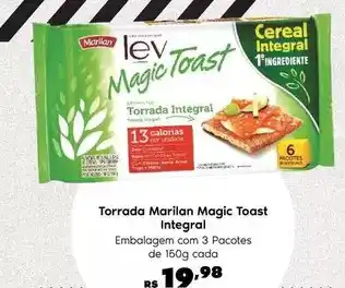 Sam's Club Marilan - torrada magic toast integral oferta