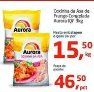 Tenda Atacado Aurora - coxinha da asa de frango congelada iqf 3kg oferta