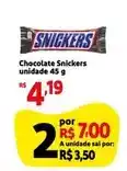 Extra Snickers - chocolate unidade oferta