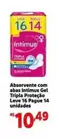 Extra Intimus - absorvente com abas gel tripla proteção leve 16 pague 14 unidades oferta