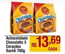 Max Atacadista Achocolatado Chocolatto 3 Corações Sachê oferta