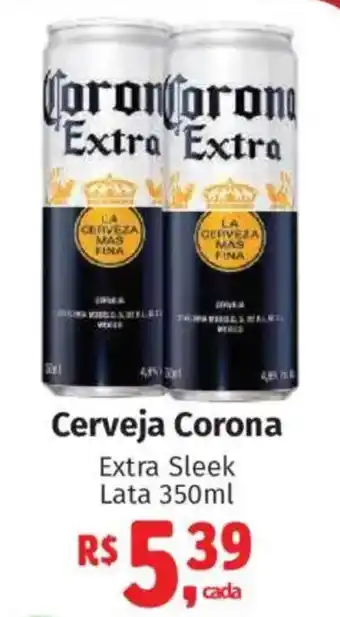 Supermercados Mateus Cerveja Corona Extra Sleek Lata oferta