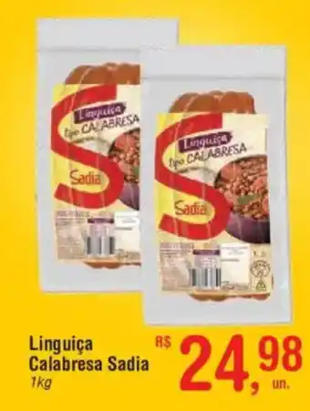 Fort Atacadista Linguiça Calabresa Sadia oferta