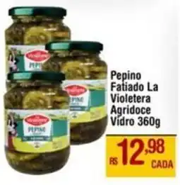 Max Atacadista Pepino Fatiado La Violetera Agridoce Vidro oferta