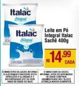 Max Atacadista Leite em Pó Integral Italac Sache oferta