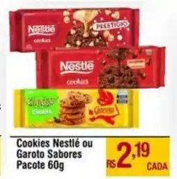 Max Atacadista Cookies Nestlé ou Garoto Sabores Pacote oferta