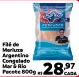 Max Atacadista Filé de Merluza Argentino Congelado Mar & Rio pacote oferta