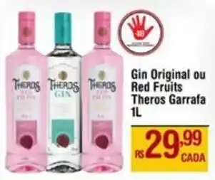 Max Atacadista Gin Original ou Red Fruits Theros Garrafa oferta