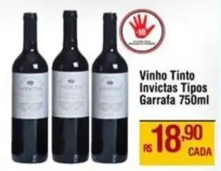 Max Atacadista Vinho Tinto Invictas Tipos Garrafa oferta