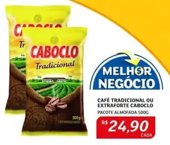 Assaí Atacadista Café tradicional ou extraforte caboclo pacote almofada oferta