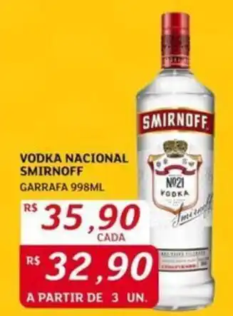 Assaí Atacadista Vodka nacional smirnoff oferta