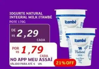 Assaí Atacadista Iogurte natural integral milk itambé oferta